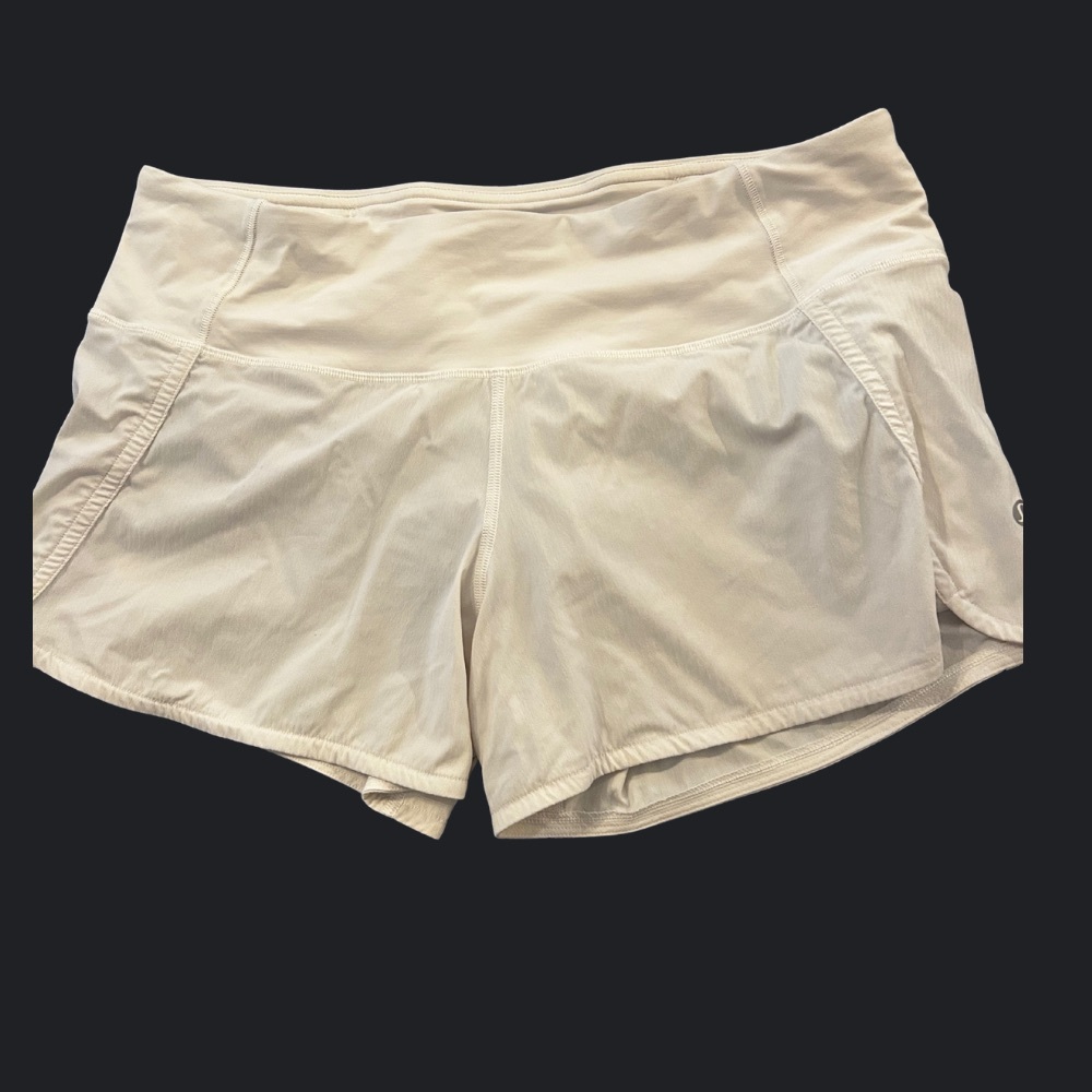 Lululemon White Athletic Shorts women’s 6